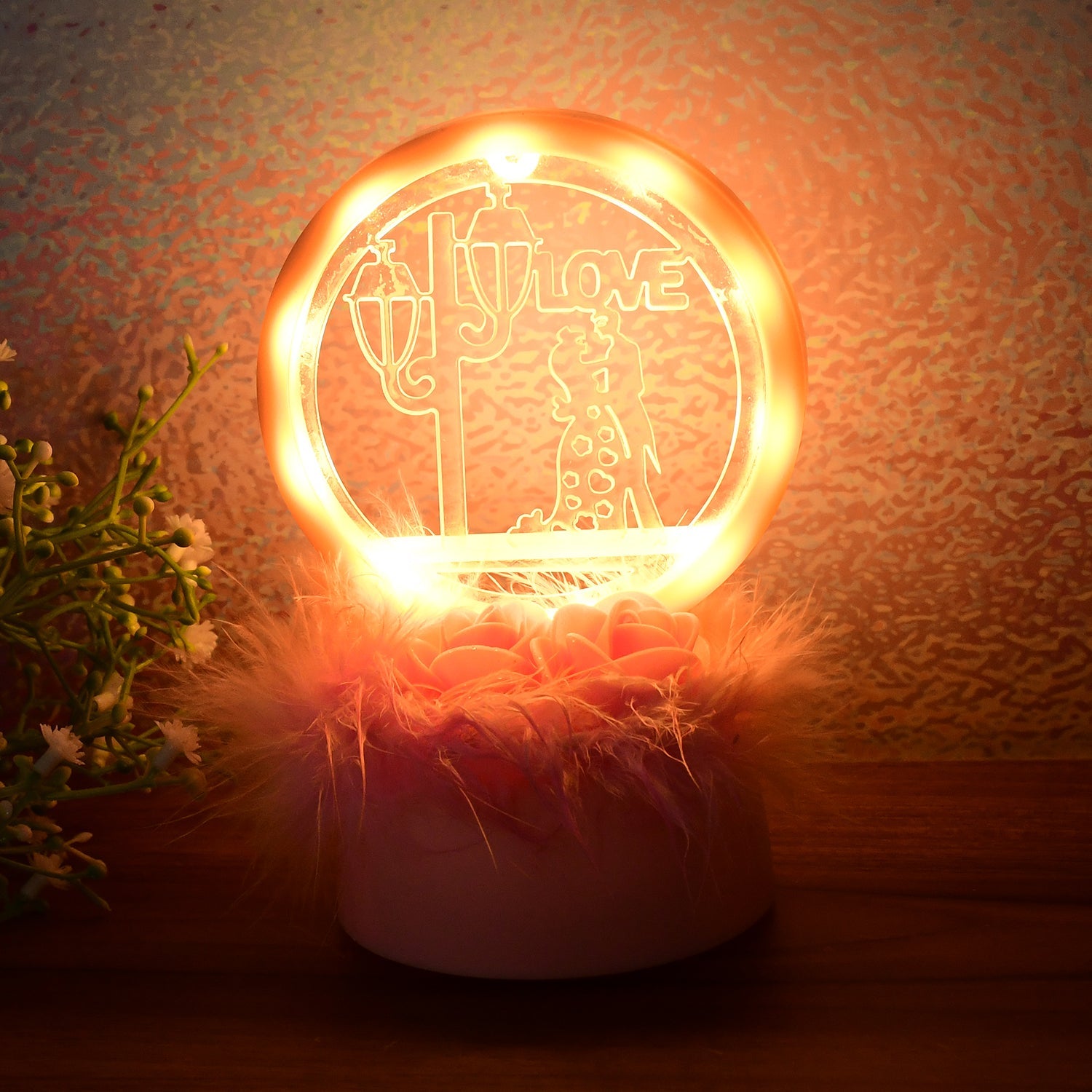 Romantic Round Love Couple Decorative Showpiece (1 Pc) Romantic Round Love Couple Decorative Showpiece (1 Pc)